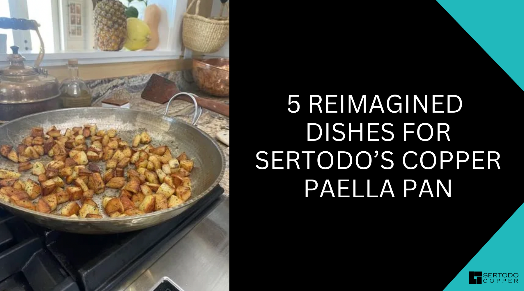 Reimagined dishes for copper paella pan