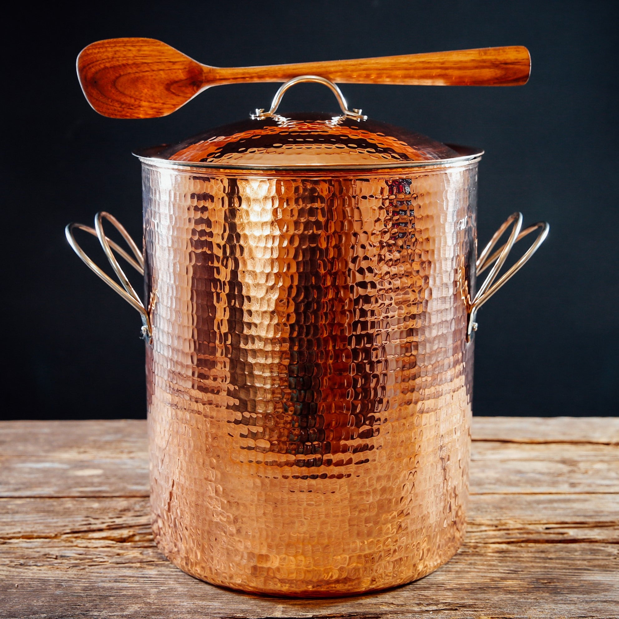 large copper plant pots Big, Beautiful Copper Stock Pots 14 Quart