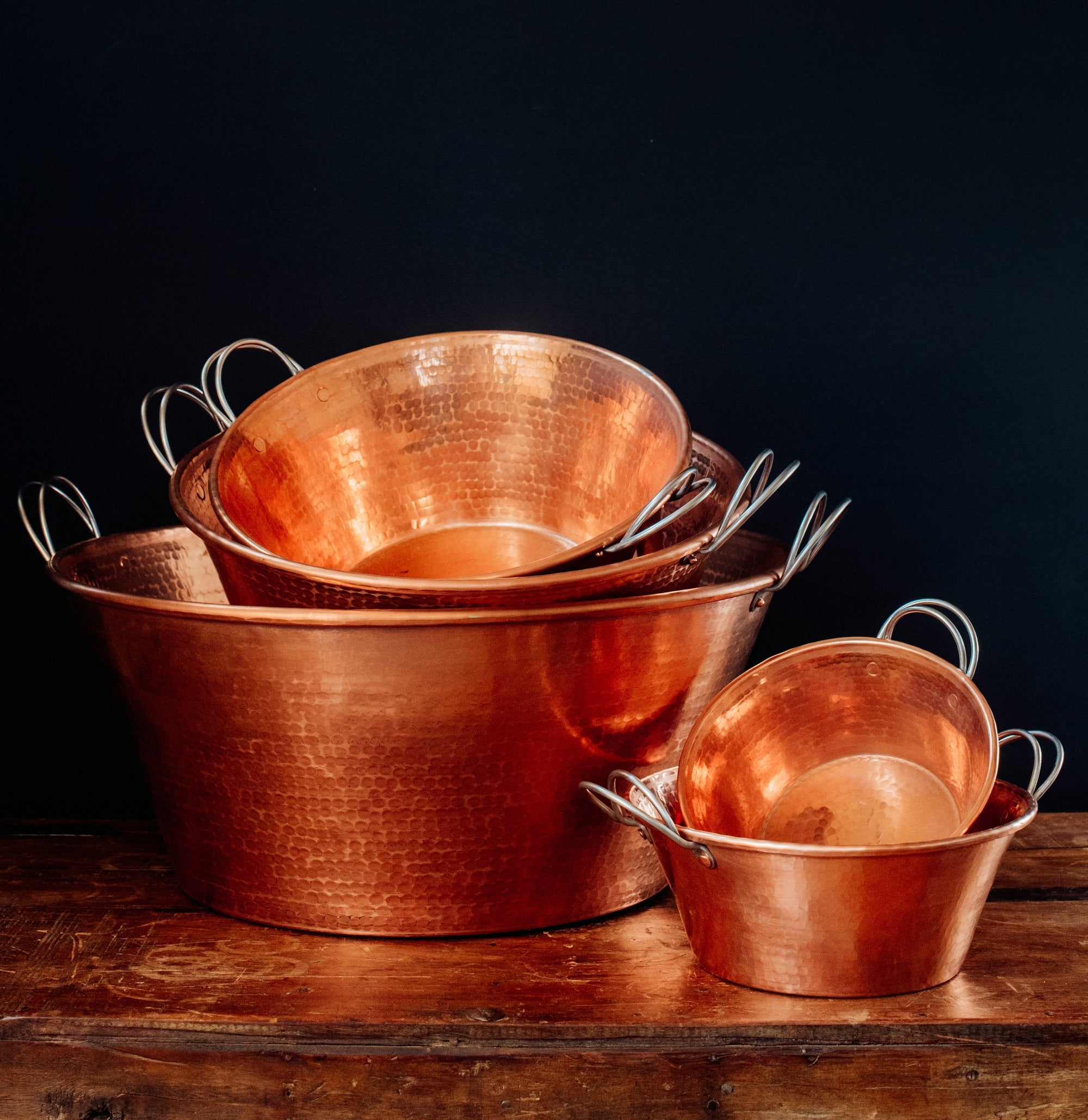 Hand Hammered Copper Cookware Basins