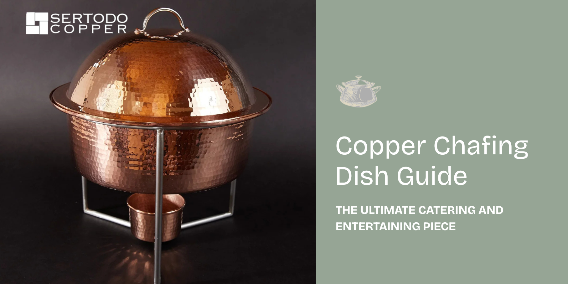 Hammered Copper Chafing Dish