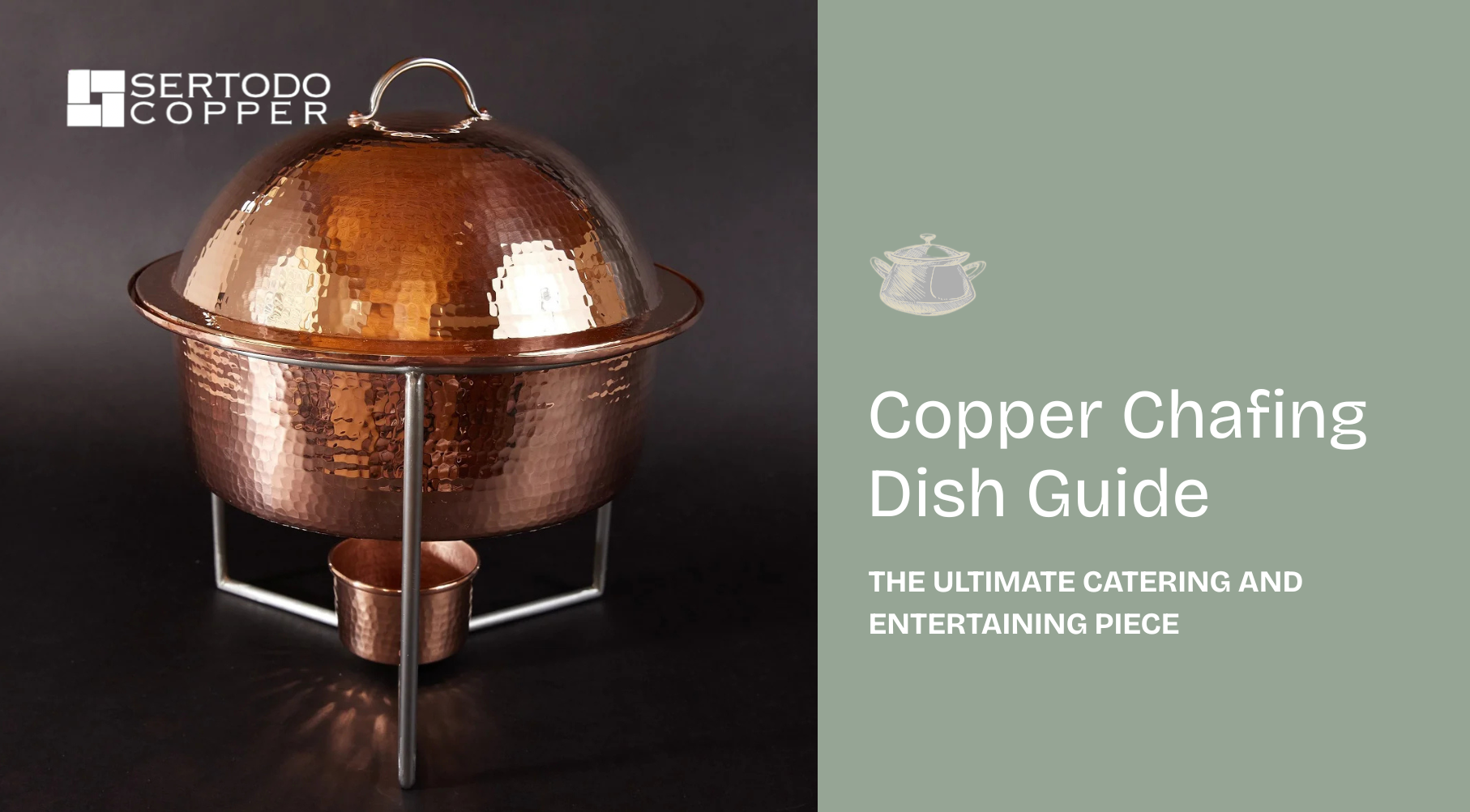 Hammered Copper Chafing Dish