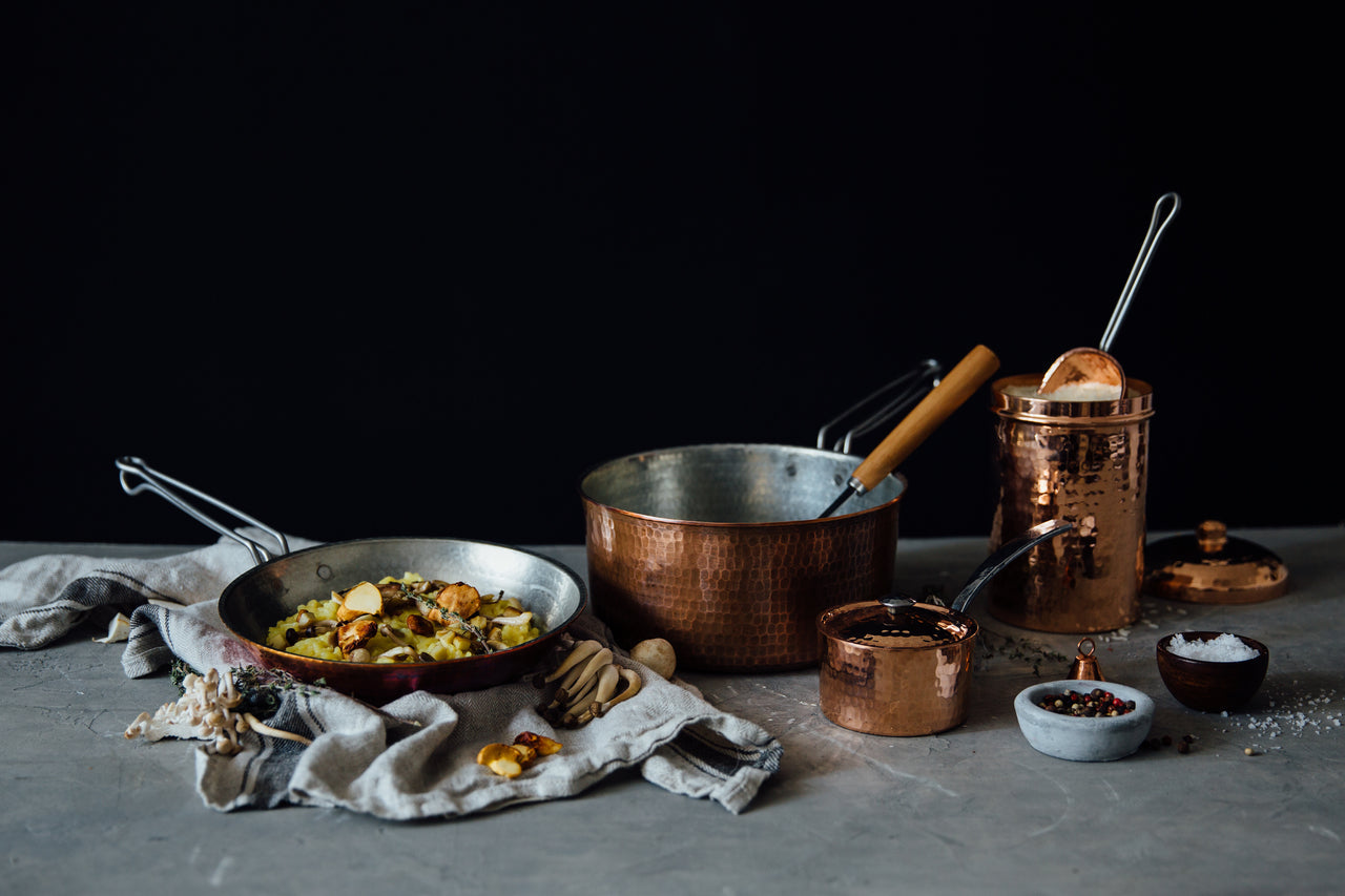 Heavy gauge handmade copper cookware that lasts a lifetime