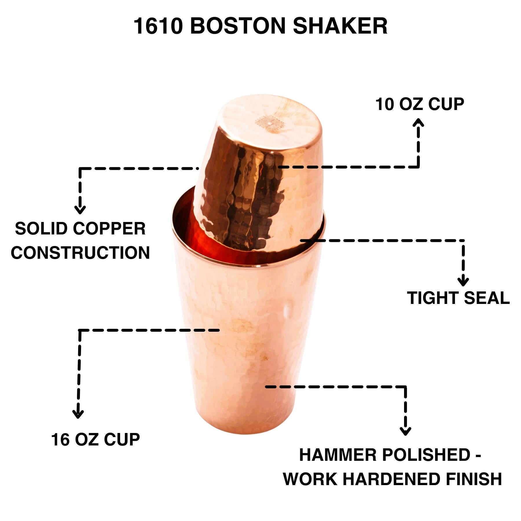 Copper Boston Shaker Set 1610