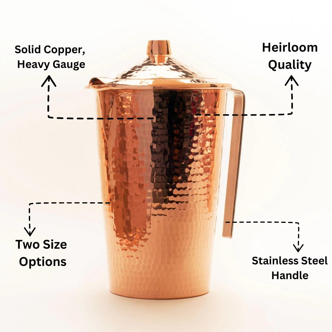 Pure Copper Water Pitcher