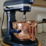 Copper Mixing Bowl for KitchenAid Lift Stand Mixers - fits most 5, 6, 7, and 8 quart Mixer models