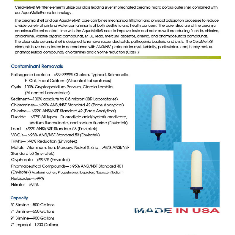 Ceramic Fluoride Water Filter Candle