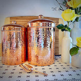 Copper Kitchen Canisters - Individual Sizes