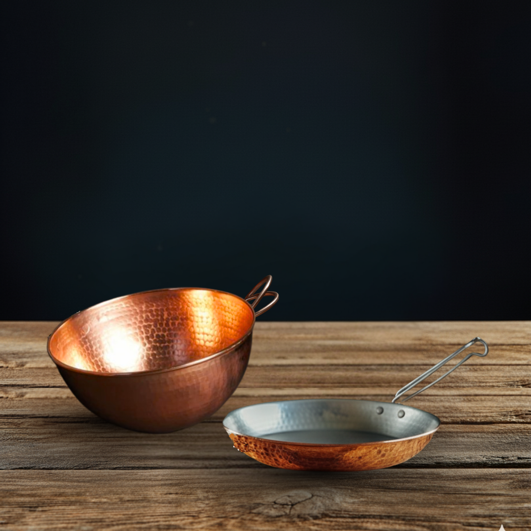 Copper Omelette and Crepe Cooking Set