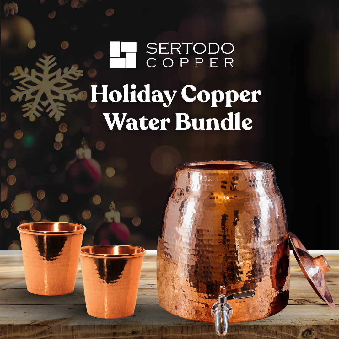 Holiday Copper Water Bundle - Copper Niagara Water Dispenser + 2 Apa cups