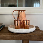 Copper Water Cup With Bisotun Copper Water Pitcher
