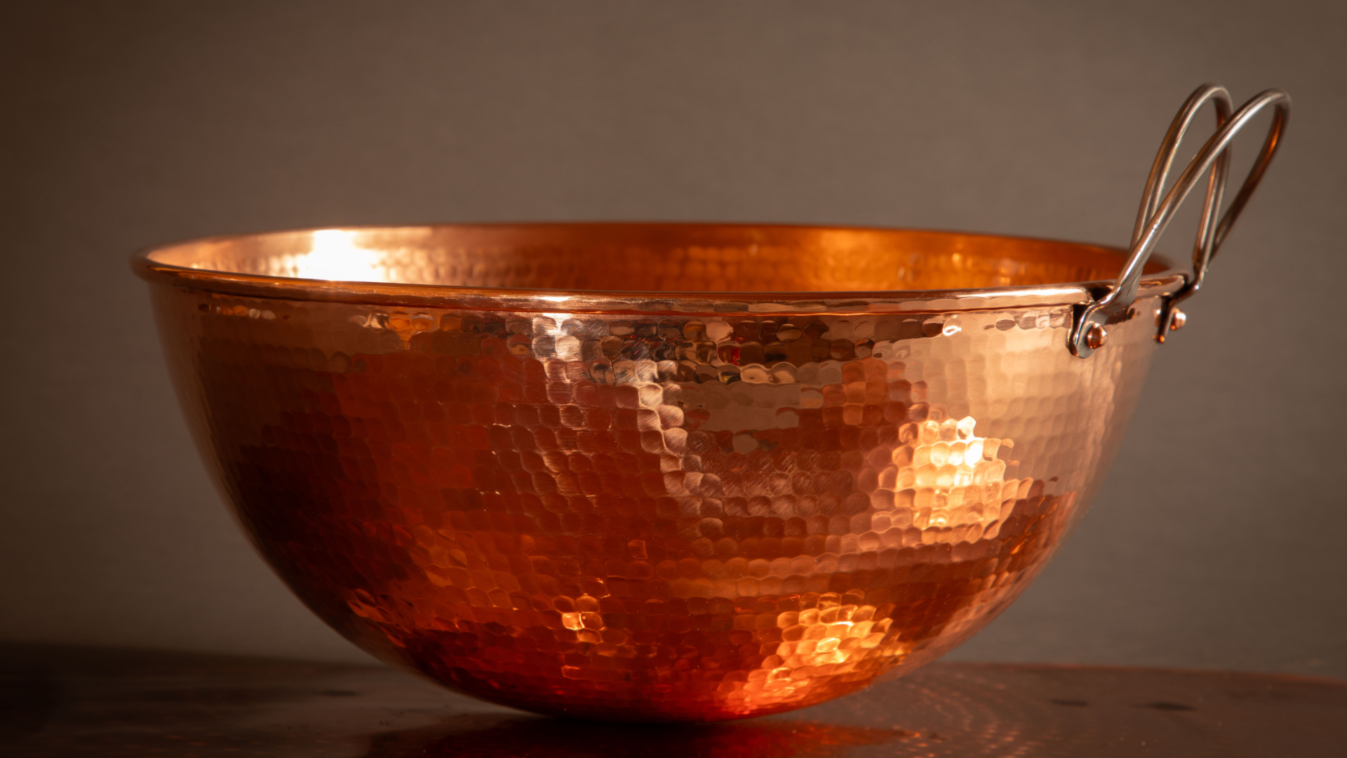 Large copper bowl
