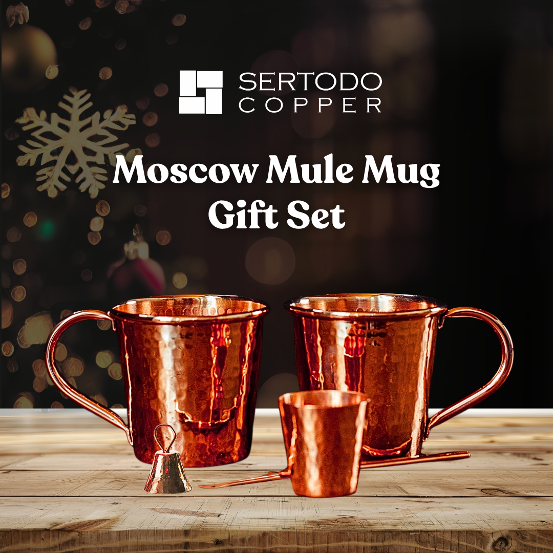 Holiday Moscow Mule Mug Gift Set