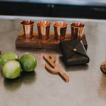 Copper cup leather sleeves set