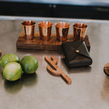 Copper cup leather sleeves set