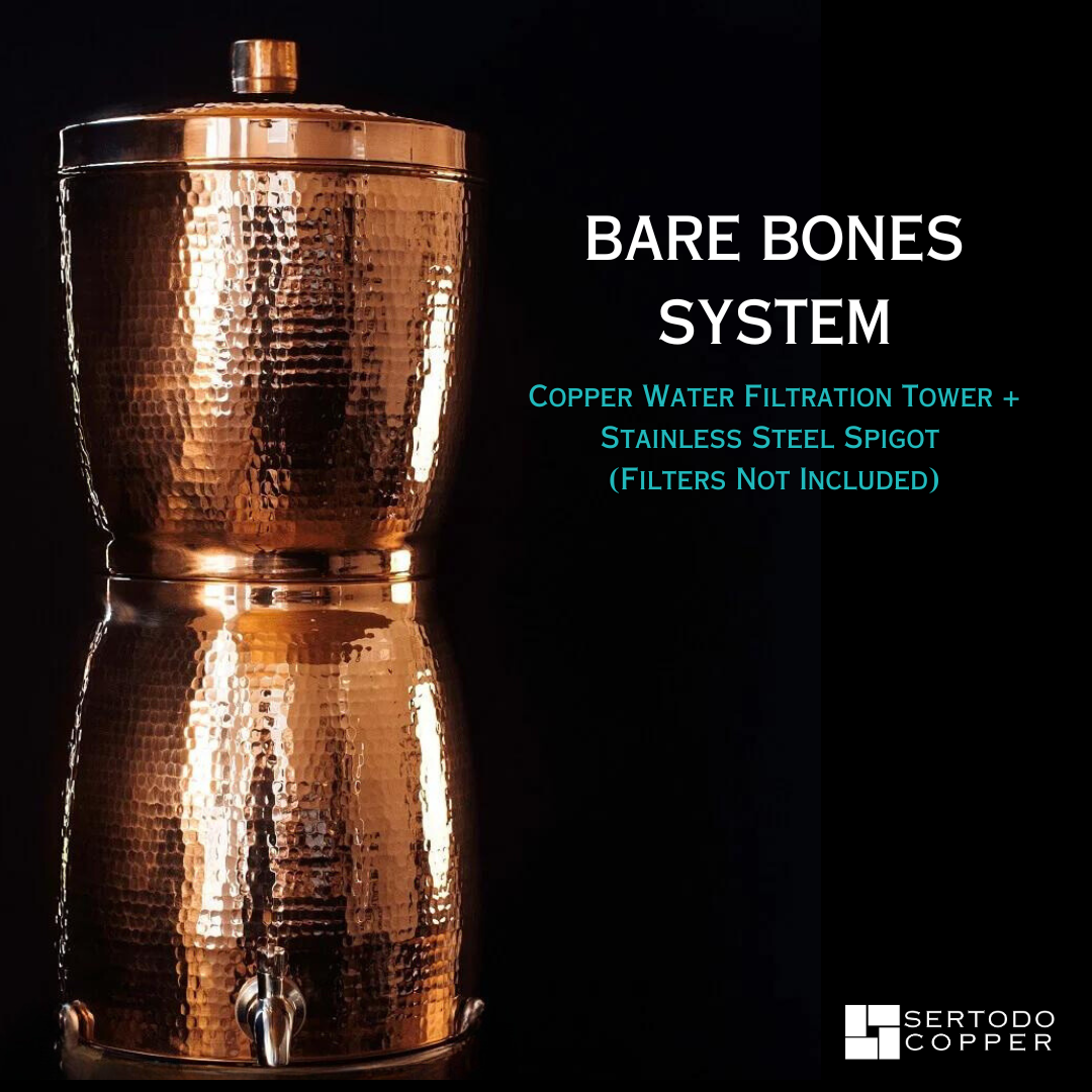 Sertodo Copper Water Filter System Bare Bones