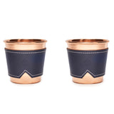 Copper cup leather sleeve set natural
