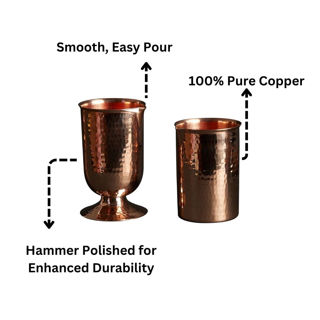 Hammered Copper Cocktail Glasses