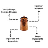 Copper Kitchen Canisters - Individual Sizes