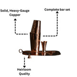 Hammered Copper Bar Set Complete