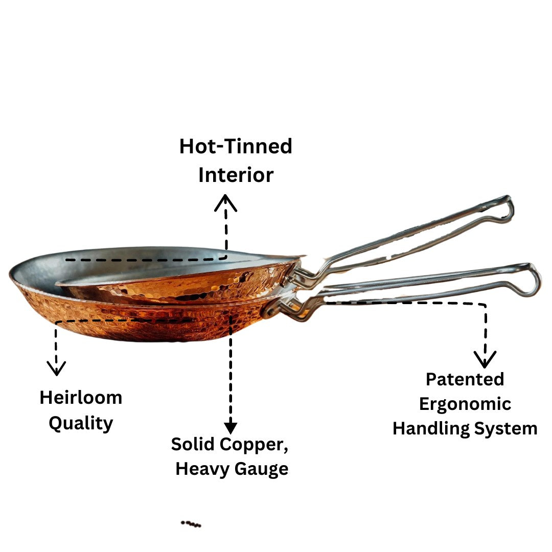 Tin Lined Copper Skillets