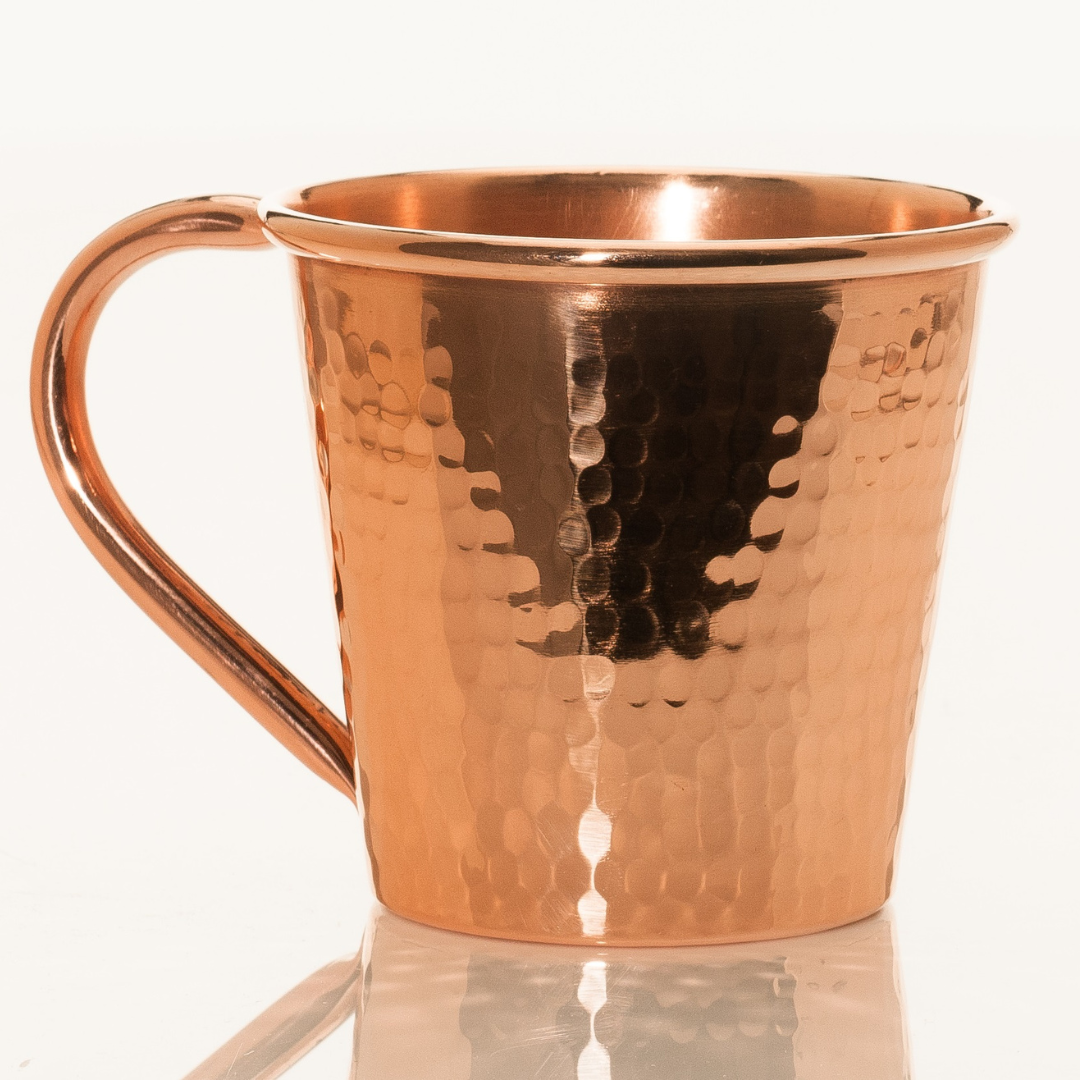 Solid Copper Mule Mugs Copper Handle 12 oz