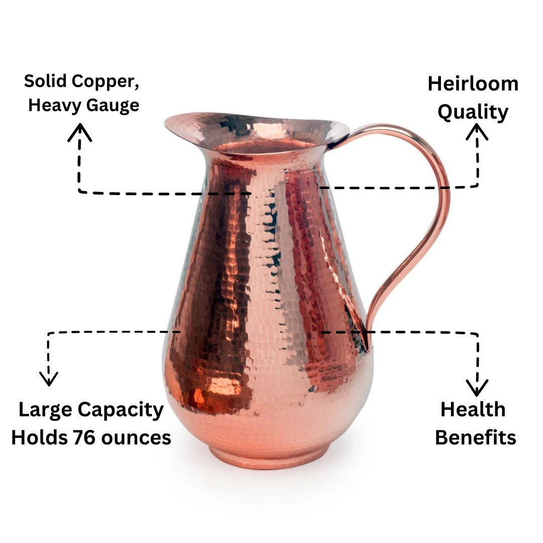 Sertodo Copper Water Pitcher