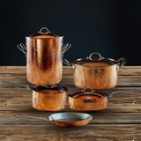 Hammered Copper Cookware Set