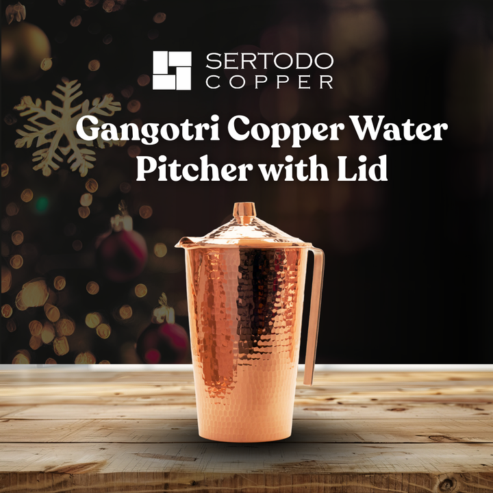 Gangotri Copper Water Pitcher with Lid