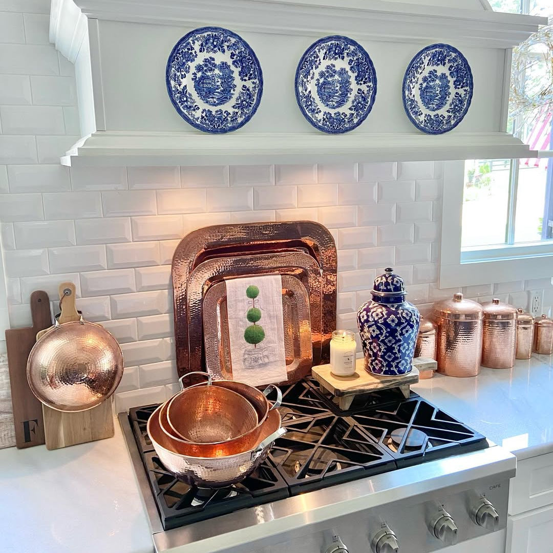 Large copper serving platter