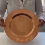 Copper Serving Tray Round