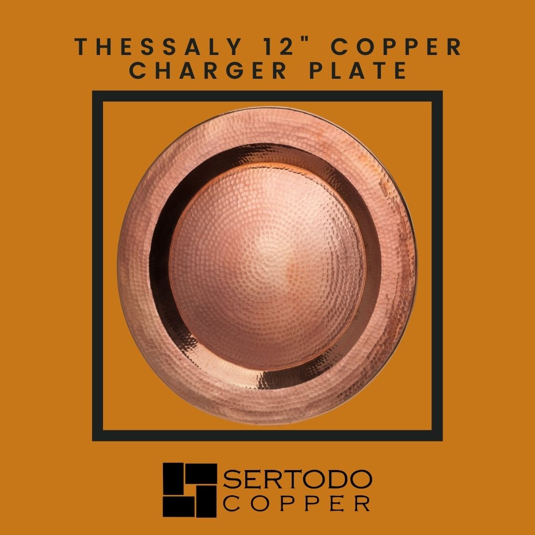 12 inch Copper Charger Plates