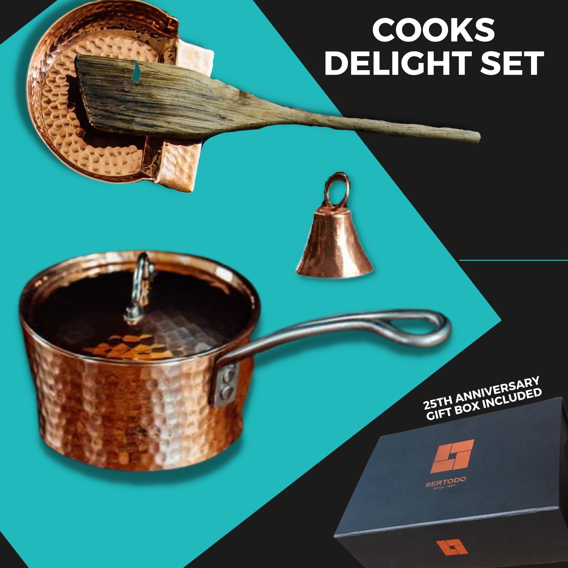 Hammered Copper Cookware Set