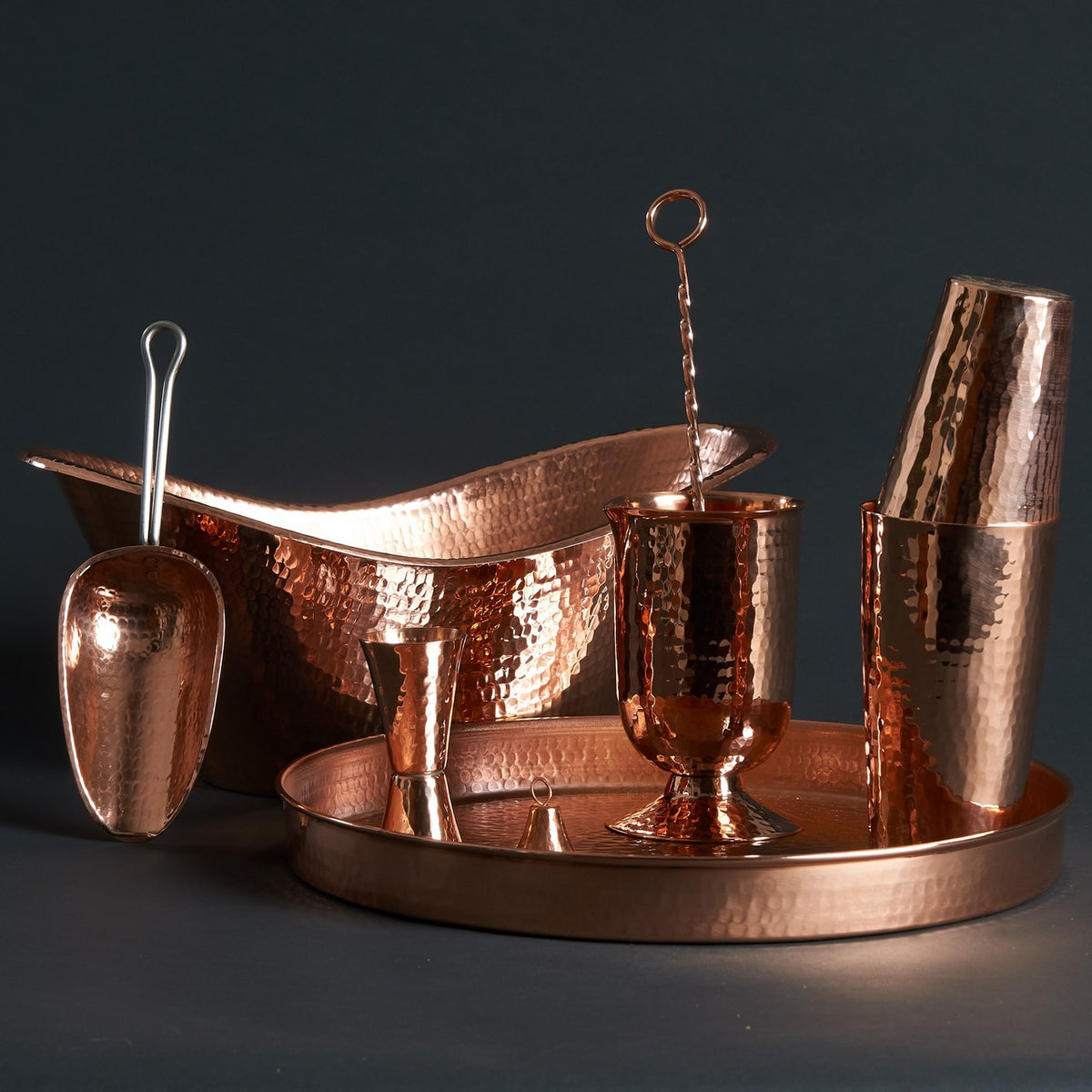 Deluxe Copper Home Bar Set