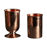 Copper cocktail glasses flat and rounded bottom