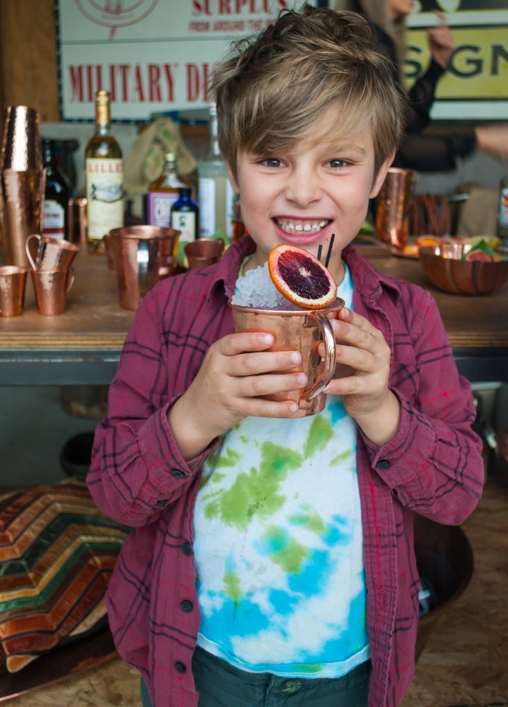 Solid Copper Moscow Mule Mug with Copper Handle 18 oz for entertaining