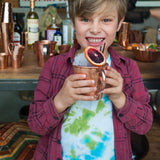 Solid Copper Moscow Mule Mug with Copper Handle 18 oz for entertaining