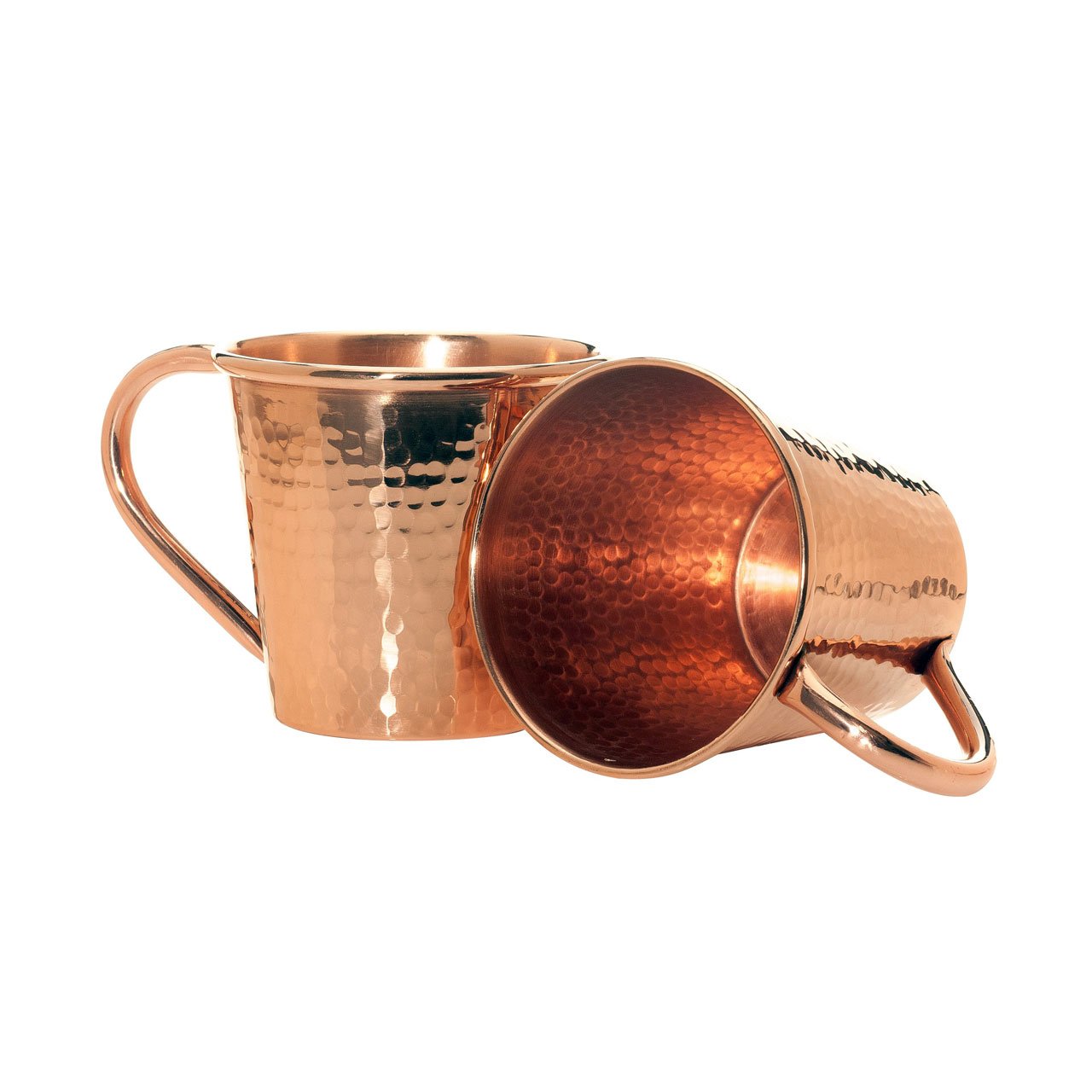 Solid Copper Moscow Mule Mug with Copper Handle 18 oz set of two