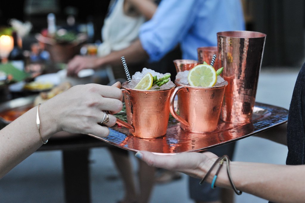 **Sample** Solid Copper Mule Mug, Copper Handle, 12 oz