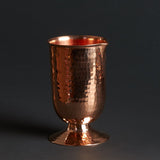 Copper cocktail glass rounded bottom