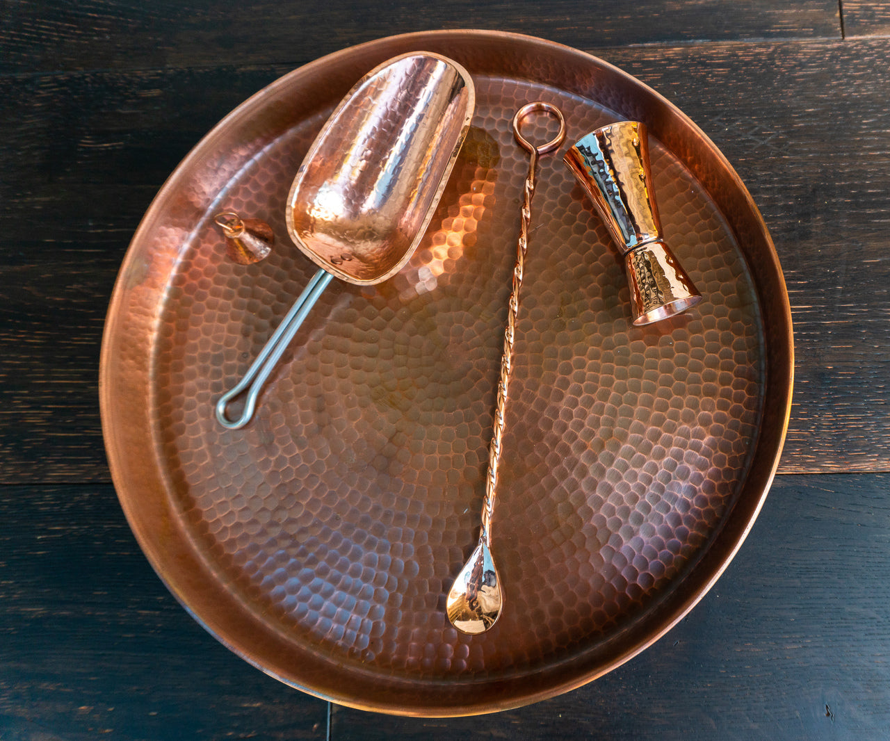 Oyster Copper Serving Tray