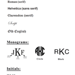 Sertodo custom engraving font styles and options