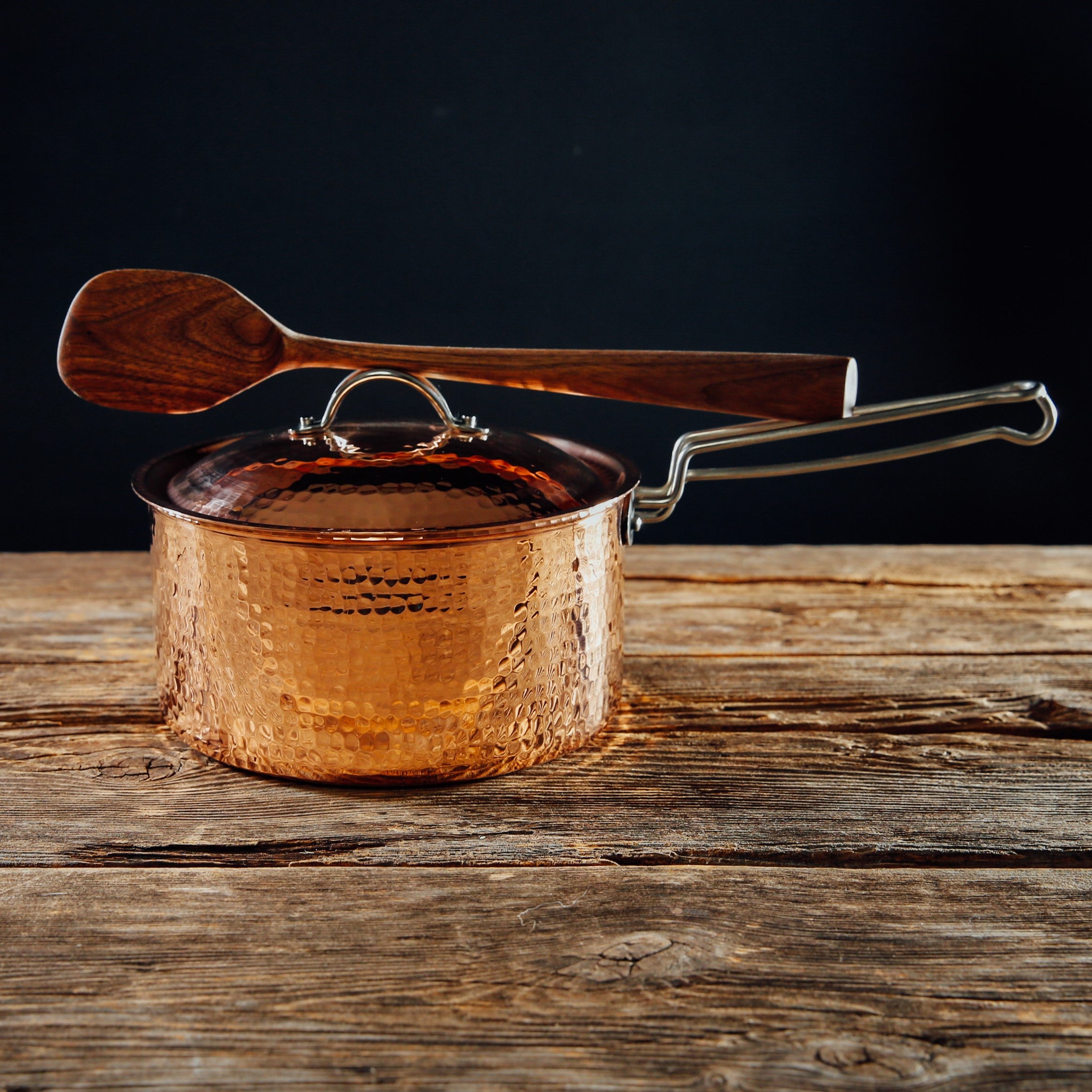 Hammered Copper Saucepan