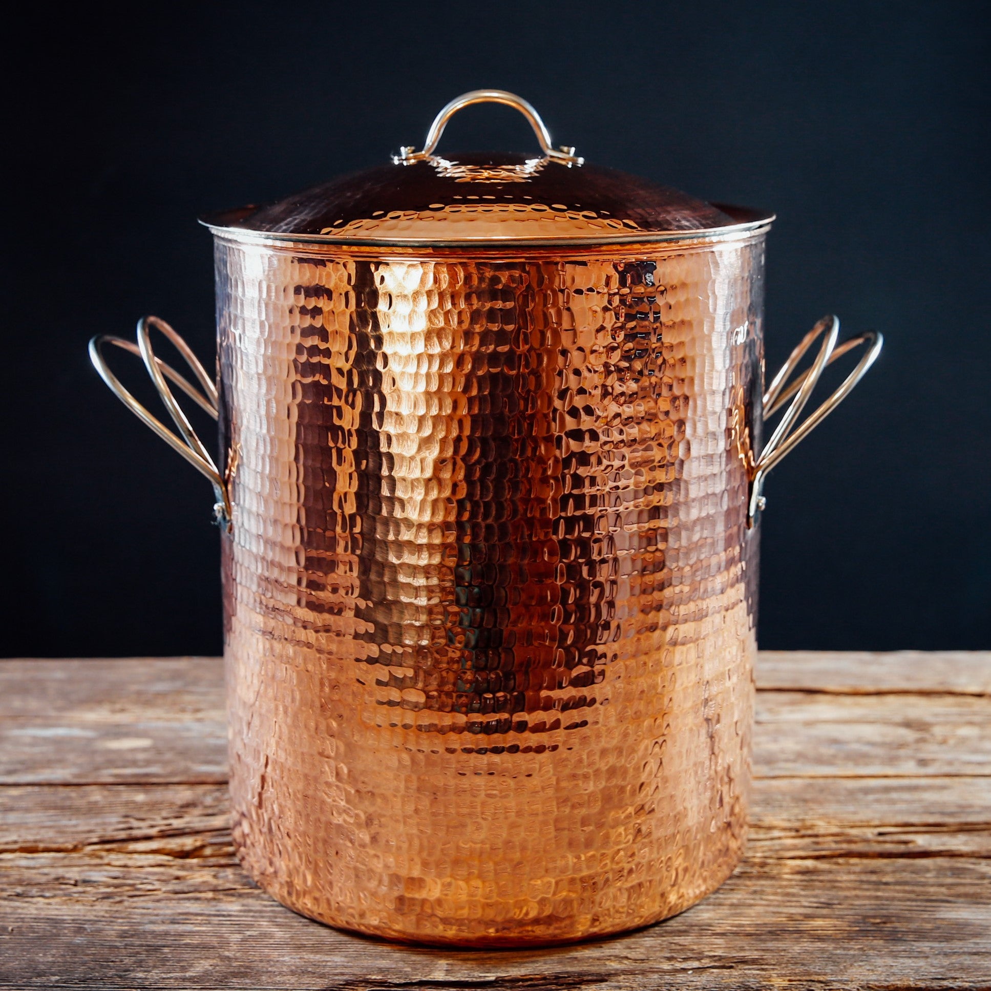 Large copper bottom stock pot