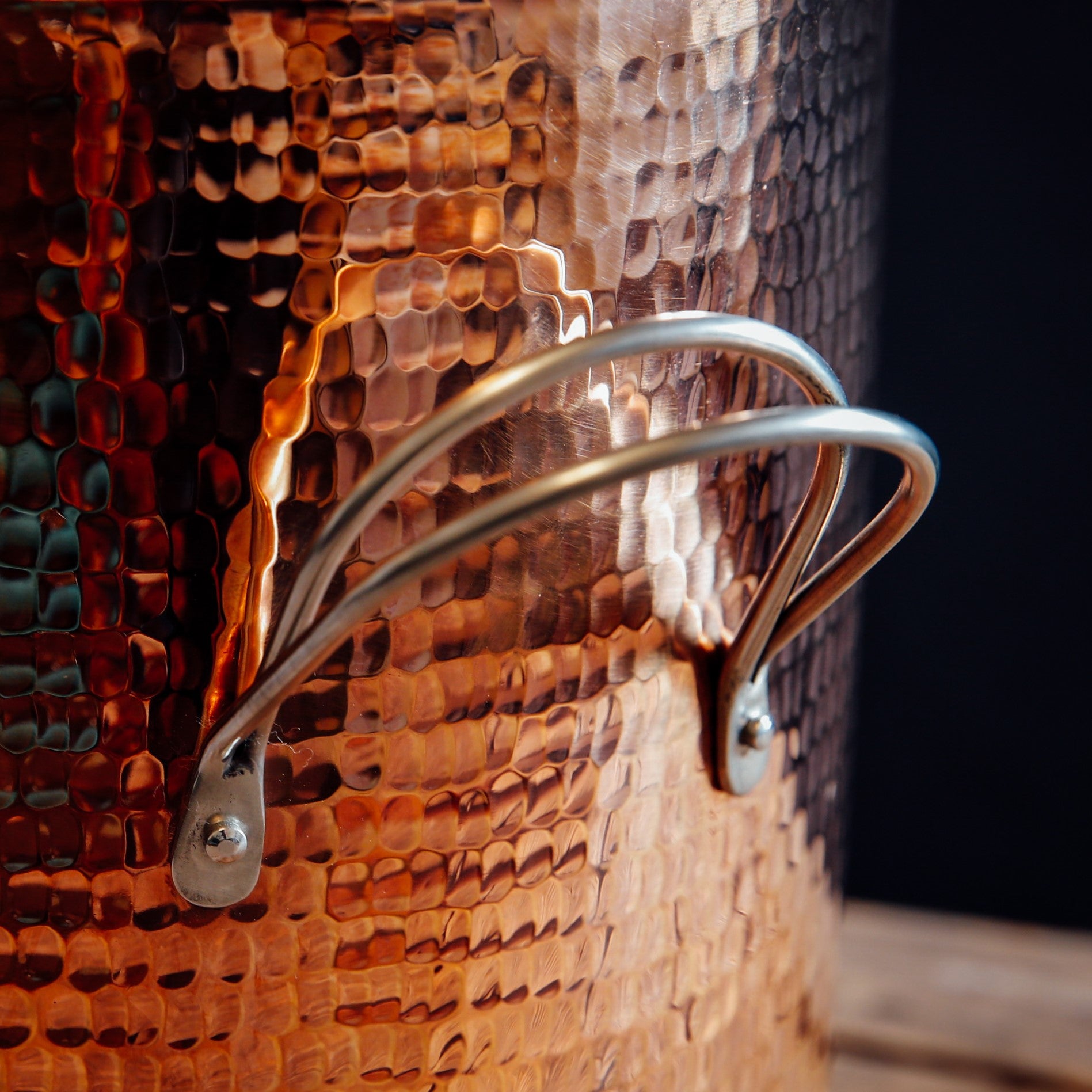 Hammered Copper Stock Pot