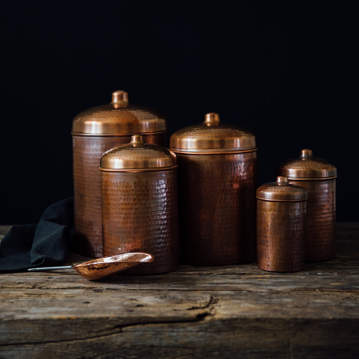 copper kitchen canisters