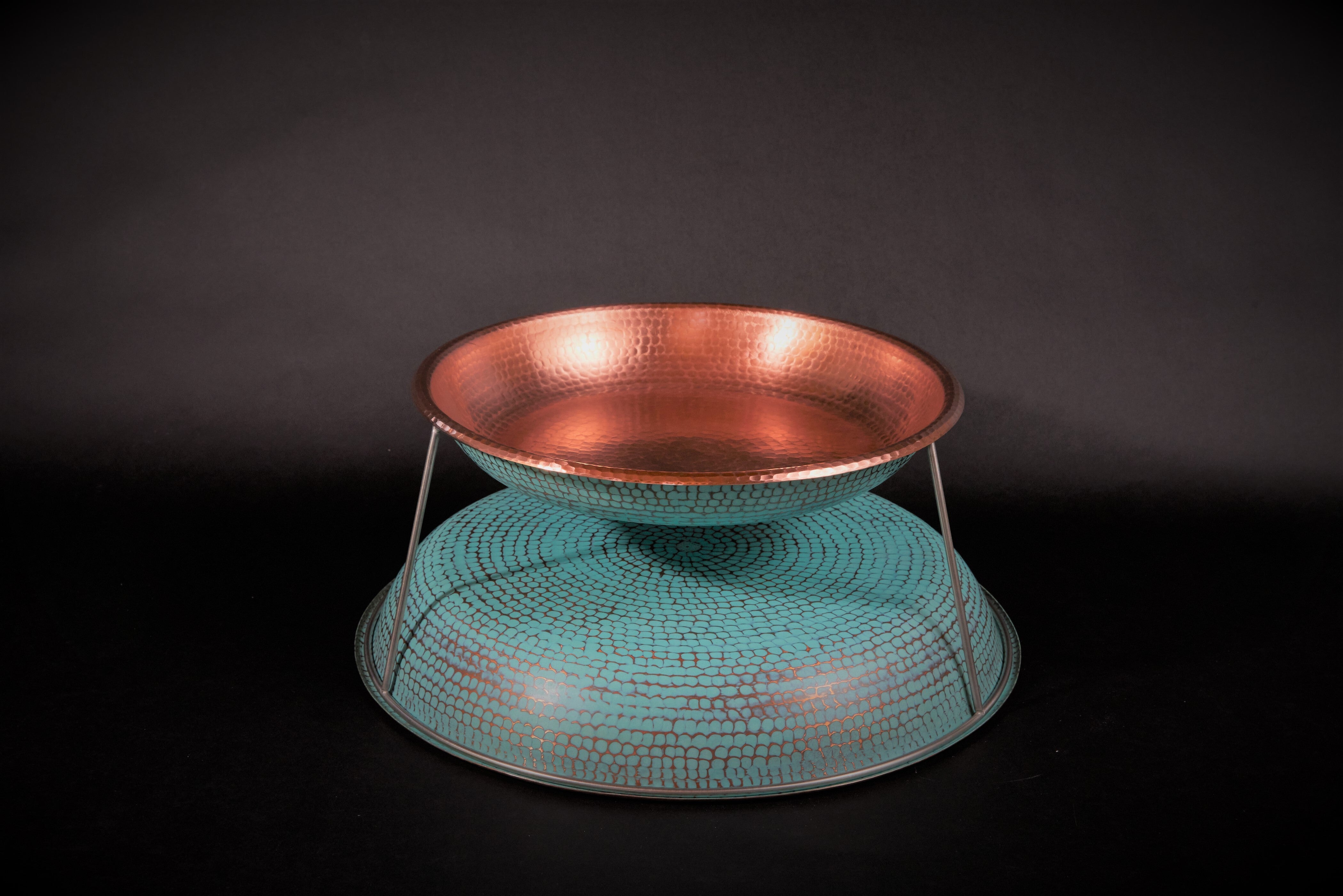 Copper Round Serving Tray