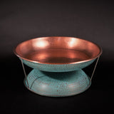 Hammered Copper Serving Tray Round Copper Tray