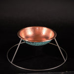 Copper Serving Tray 6 inch on stand