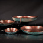 Copper Serving Trays Hammered Copper Tray Set Of 4