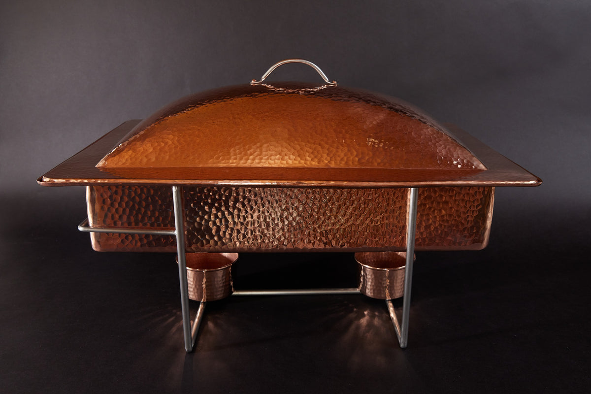 Hammered Copper Chafing Dish Rectangular